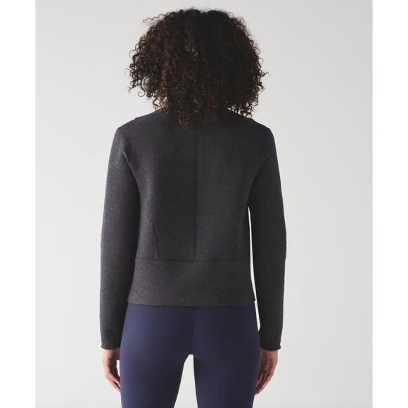 EUC Lululemon City Bound Turtleneck Heathered Black Gray Size 6 Spacer‎ Pullover - Picture 2 of 15